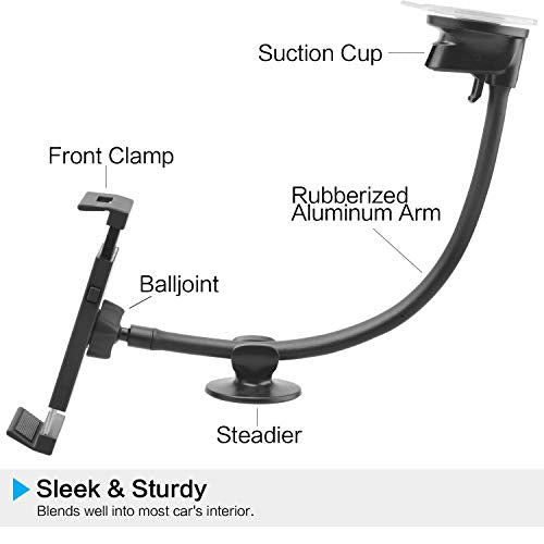 APPS2Car Tablet Car Mount Holder for iPad Truck Holder Long Arm Extension - style: 1st Generation