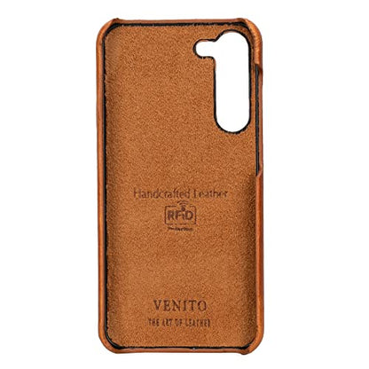 Venito Florence Leather Wallet Phone Case Compatible with Samsung Galaxy S23 Plus (6.6 inches) Case - Extra Secure with RFID Blocking - Detachable Phone Wallet (Antique Brown) - color: Antique Brown, size: S23 Plus