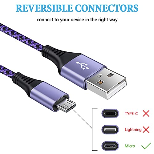 Micro USB Cable, [4Pack/3Ft] Android USB Male to Micro B Charger Cord Fast - size: 3ft, style: Micro USB