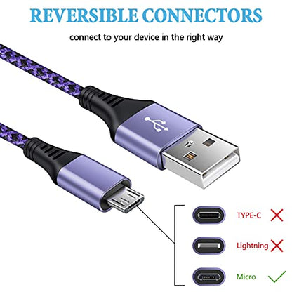 Micro USB Cable, [4Pack/3Ft] Android USB Male to Micro B Charger Cord Fast - size: 3ft, style: Micro USB
