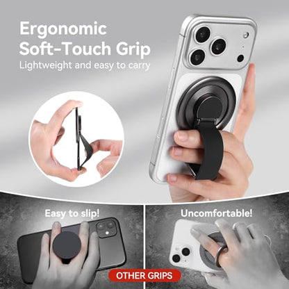 2026 Fourpillars for MagSafe Phone Grip Kickstand with Silicone Strap Stand