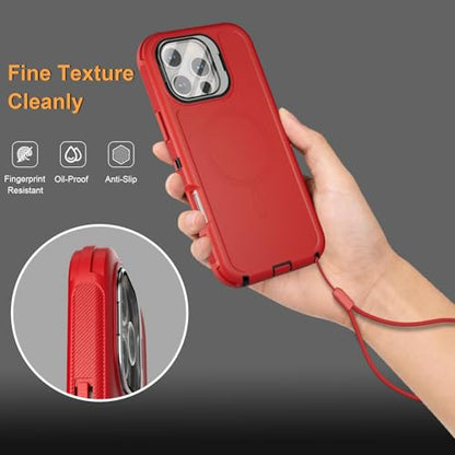 Follaroma for iPhone 16 Pro Case,Magnetic,Heavy Duty Case,6.3'',Red - color: Red, size: iPhone 16 Pro 6.3''