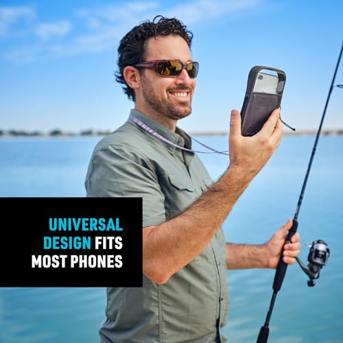 Nite IZE Runoff Waterproof Phone Case with TRU Zip Technology - IP67 Waterproof Phone Case & Lanyard - Poolside & Beach Accessories for Cell Phone - Charcoal