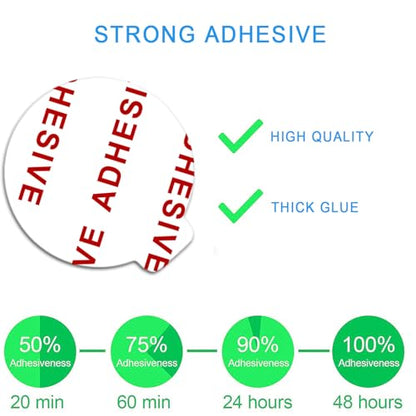 D.SKING 6 Pack Very High Bond Sticky Adhesive [Easy to Peel Off] Replacement Compatible with Socket Mount Base Sticker Pads for Collapsible Grip & Stand (White)