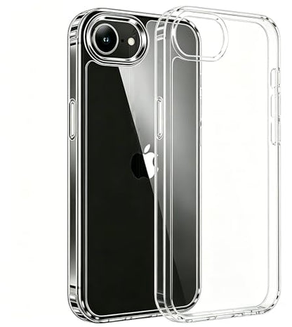 Compatible with iPhone 16e/iPhone 17e Case Clear Military-Grade Shockproof High-Transparency Scratch-Resistant and Anti-Yellowing Acrylic - size: iPhone 16e/17e