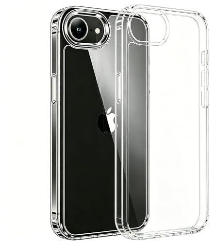 Compatible with iPhone 16e/iPhone 17e Case Clear Military-Grade Shockproof High-Transparency Scratch-Resistant and Anti-Yellowing Acrylic - size: iPhone 16e/17e