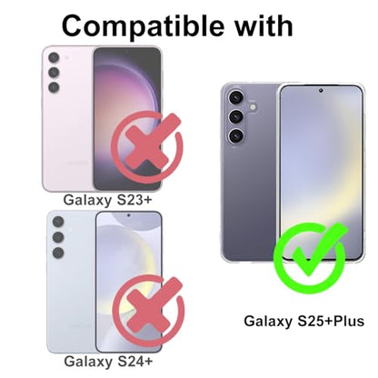 TENOC Phone Case for Samsung Galaxy S25+ Plus, Clear Case Shockproof Protective Bumper Slim Cover - color: Clear, size: S25 Plus