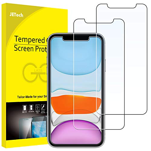 JETech Screen Protector for iPhone 11/XR, 2-Pack | HD Clear, Face ID Compatible, Anti-Scratch Glass - size: iPhone 11/XR