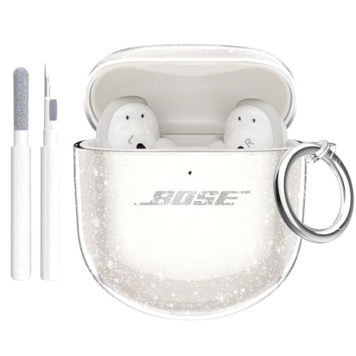 Aircawin for Bose QuietComfort Earbuds II/QuietComfort Ultra 1/2 Case Clear - color: Clear Glitter
