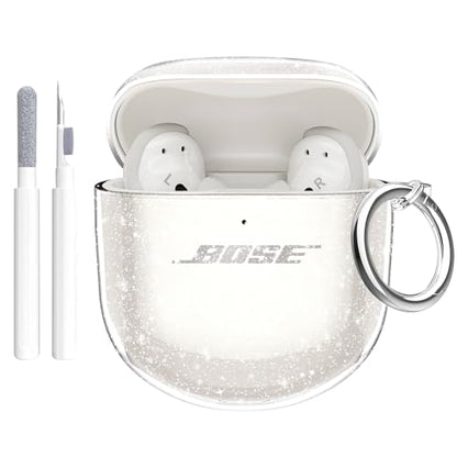 Aircawin for Bose QuietComfort Earbuds II/QuietComfort Ultra 1/2 Case Clear - color: Clear Glitter