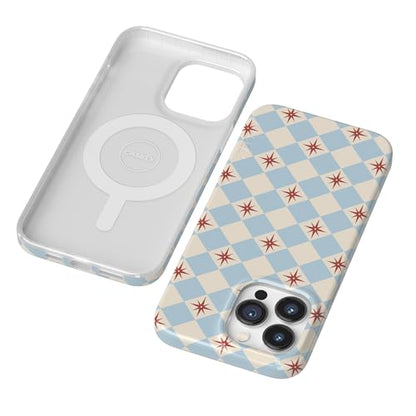 Casely iPhone 14 Pro Case | Chelsea Checker | Starlight Tiles | Compatible with MagSafe | Classic Ultra Slim Design - color: Chelsea Checker | Starlight Tiles, size: Iphone 14 Pro