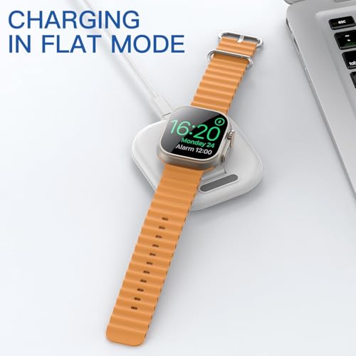 2Pack for Apple Watch Charger Stand, Magnetic Fast Charging Dock for Travel - color: 2P-White