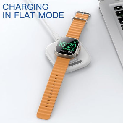 2Pack for Apple Watch Charger Stand, Magnetic Fast Charging Dock for Travel - color: 2P-White