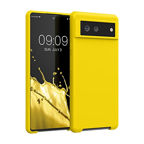 kwmobile Case Compatible with Google Pixel 6 Case - TPU Silicone Phone Cover with Soft Finish - Radiant Yellow - color: Radiant Yellow, size: Pixel 6