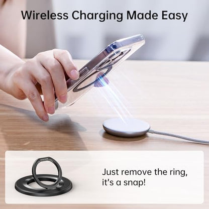 SYNCWIRE for MagSafe Phone Grip, Magnetic Phone Ring Holder - color: Black