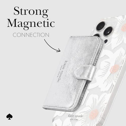 kate spade new york Morgan Magnetic Card Holder/Wallet - Metallic Silver - color: Morgan - Metallic Silver