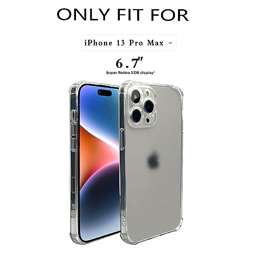 1PC Clear Soft TPU Silicone Case for iPhone 13 Pro Max | Clear Flexible Back Cover Made of Soft TPU/Silicone Rubber with Precise Rear Camera Cutouts - color: For iPhone 13 Pro Max