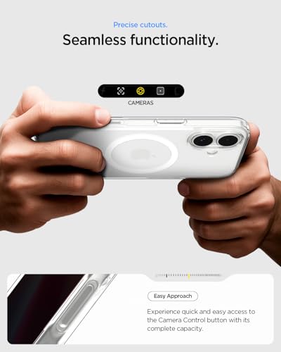 Spigen for iPhone 17 Case, Ultra Hybrid MagFit [TPU Covered Camera Control] [Anti-Yellowing] [Compatible with Magsafe] - Clear - color: Clear, size: iPhone 17