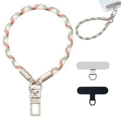 KIMAGIC Korean Dopamine Phone Wrist Strap - Handmade Thickened Phone Lanyard, Anti-Drop Hands-Free Charm - color: 10 Premium Milk Tea Beige