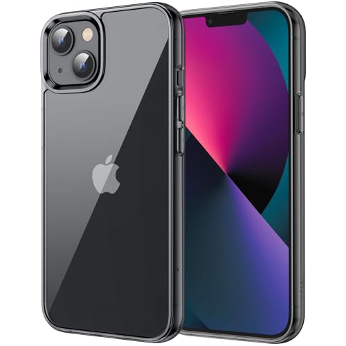 JETech Case for iPhone 13 6.1-Inch, Non-Yellowing Shockproof Phone Bumper Cover, Anti-Scratch Clear Back (Black) - color: Black