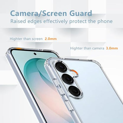 Anoowkoa Designed for Samsung Galaxy S26+ Case + 2 Pack Galaxy S26 Plus Tempered Glass Screen Protector.[Military Grade Protection] Slim Transparent Anti-Scratch - Clear - color: Samsung Galaxy S26+