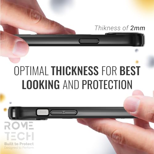 Rome Tech Clear Case Compatible with MagSafe for iPhone 12 Pro Max 6.7" (2020) - Slim and Rugged Fit Thin Shockproof Case Compatible with Magsafe Devices - Clarity - style: iPhone 12 Pro Max