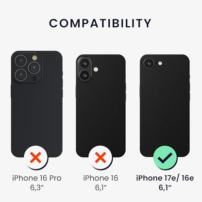 kwmobile TPU Silicone Case Compatible with Apple iPhone 17e / iPhone 16e - Case Soft Cover - Don't Touch My Phone White/Black - size: iPhone 17e / iPhone 16e