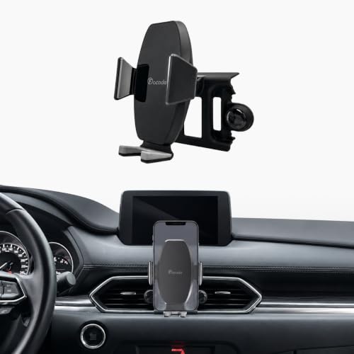 Car Phone Holder for 2017–2025 Mazda CX5 Accessories, Custom-Fit CX5 Phone Mount, Stable Clip-On Base, 360° Adjustable Phone Holder for iPhone Samsung Google Pixel Android Phones - style: Clamp holder