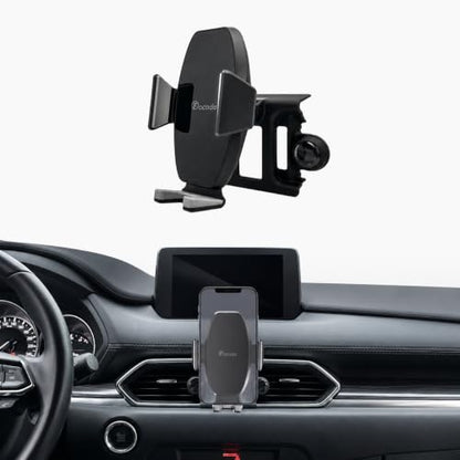 Car Phone Holder for 2017–2025 Mazda CX5 Accessories, Custom-Fit CX5 Phone Mount, Stable Clip-On Base, 360° Adjustable Phone Holder for iPhone Samsung Google Pixel Android Phones - style: Clamp holder