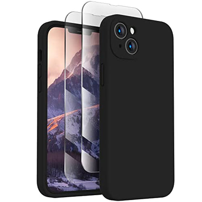 FireNova Designed for iPhone 14 Case, Silicone Upgraded [Camera Protection] Phone Case, Soft Anti-Scratch Microfiber Lining Inside, 6.1 inch, Black - color: Black, size: Iphone 14