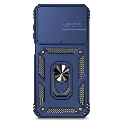 for Samsung Galaxy A17 / Galaxy A26 5G Case, with Slide Camera Cover HD Screen Protector [Military Grade Drop Tested] Ring Holder Kickstand Protective Phone Case for Samsung Galaxy A17, Navy Blue - color: Navy Blue w/ Slide Camera 2nd gen. Military Grade