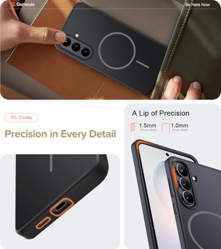 Ultra Thin Case for Samsung Galaxy S26, Silky Touch Anti-Fingerprint, Slim Hard PC Matte Cover Compatible with Mag-Safe Anti-Scratch Shockproof Protective Cases for Samsung S26 5G (Black) - color: Black