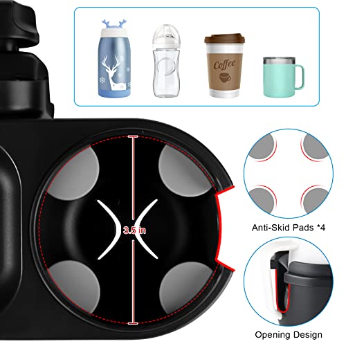 Accmor Stroller Cup Holder, Drinks Holder Bike Walker Wheelchair - color: Tray-Black