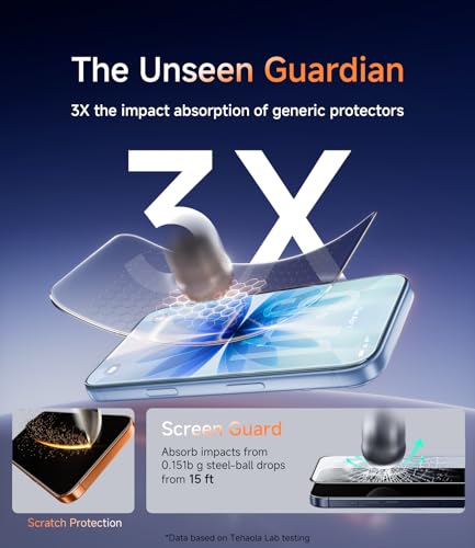 3 Pack for iphone 17 Screen Protector, 9H Hardness Military-Grade Shatterproof, Easy Bubble-Free Install Screen Protector 17 HD Clear Tempered Glass, Case Friendly Design - size: iphone 17(6.3'')