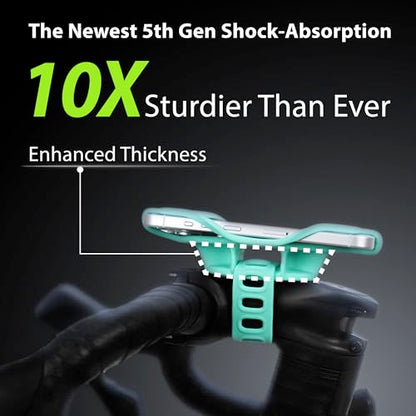 Bone Bike Tie 5 Pro, Universal Bike Phone Stem Mount for 4.7"-7.2" Phones - color: Turquoise - Bike Tie 5 Pro