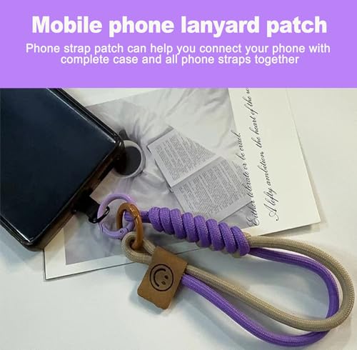 2 Pack Universal Phone Tether Tab Clear Non Adhesive Lanyard Patch Connector for Phone Case Replacement Tether Tabs Compatible with Most Smartphones