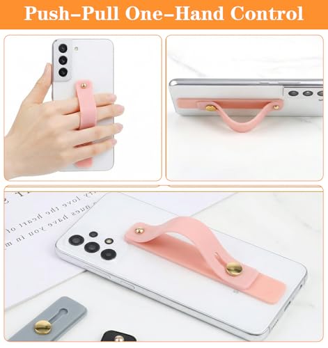 6 Pcs 4-Inch Silicone Phone Strap, Universal Phone Strap Phones Case Grip