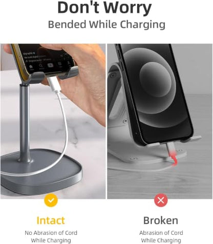 LISEN Cell Phone Stand Phone Holder for Desk, Gaming for Nintendo Switch - color: Gray