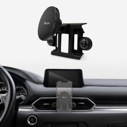 Car Phone Holder for 2017–2025 Mazda CX5 Accessories, Custom-Fit Magnetic Car Phone Mount with Strong Magnetic Hold, 360° Adjustable Phone Holder for iPhone 12–17 Series and Most Smartphones - style: Magnetic holder