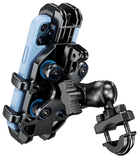 BRCOVAN Motorcycle Phone Mount Holder with Vibration Dampener - size: Neutral size