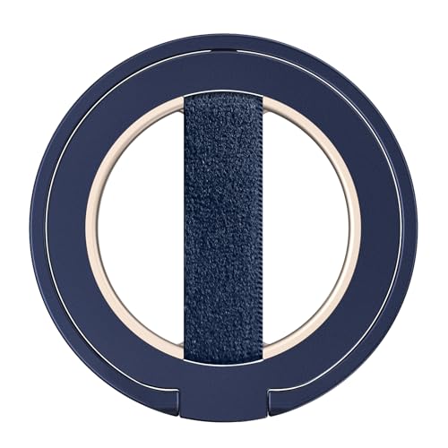EWA MagOne Ultra for Magsafe Phone Grip Kickstand [Replaceable Elastic Finger Loop], Mag Safe Ring Holder Stand, Two-Sided Magnetic Phone Accessories for iPhone 17,16,15,14,13,12 Pro/Max/Plus-Blue - color: Blue