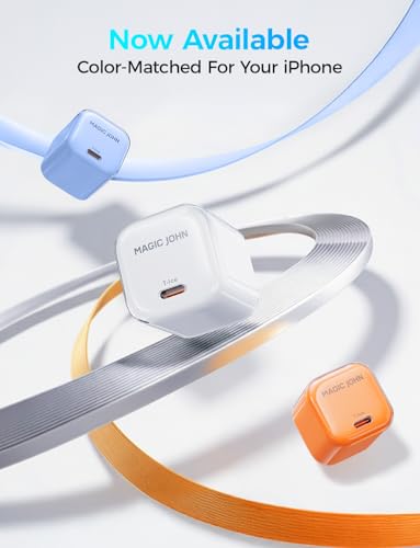 MAGIC JOHN 45W PD USB C Charger, Fast Charging Wall Power Adapte, White - color: White