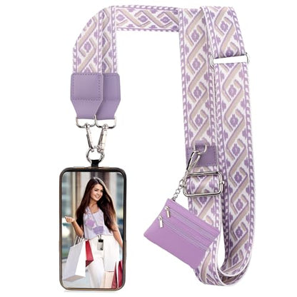XANGNIER Clip and Go Strap for Phone with Wallet Crossbody,Multicolor 15 - color: Multicolor 15