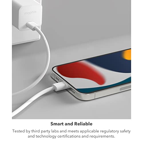 mophie Speedport 30W GaN USB-C Fast Wall Charger | Compact Foldable Prongs | 30 Watt - White - color: White, style: 30W