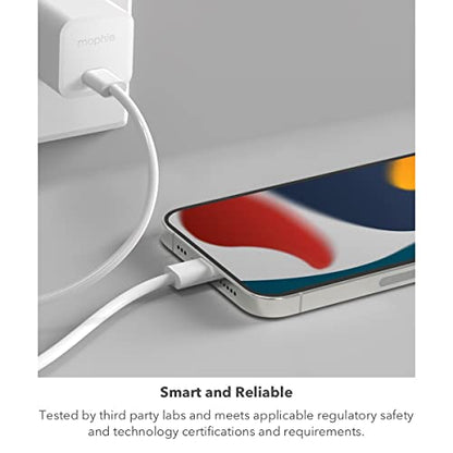 mophie Speedport 30W GaN USB-C Fast Wall Charger | Compact Foldable Prongs | 30 Watt - White - color: White, style: 30W