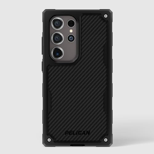 Pelican Shield - Samsung Galaxy S24 Ultra Case [6.8”] [Wireless Charging] [21ft MIL-STD Drop Protection] Phone Case for Samsung Galaxy S24 Ultra - Heavy Duty Cover w/Belt Clip Holster Stand - Carbon - color: Carbon
