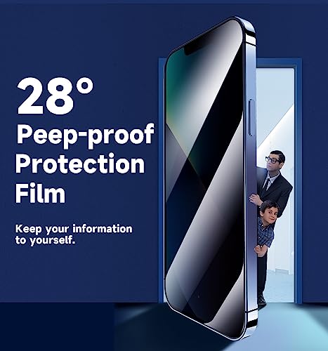 MAGIC JOHN Privacy 2 Pack for iPhone 13/13Pro/14/16e Glass Screen Protector