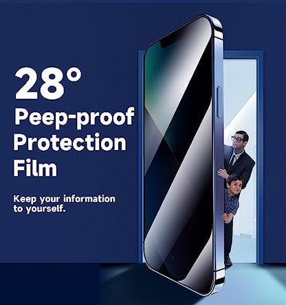 MAGIC JOHN Privacy 2 Pack for iPhone 13/13Pro/14/16e Glass Screen Protector