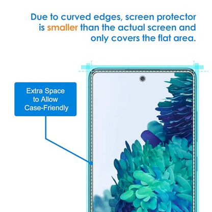 JETech Screen Protector for Samsung Galaxy S20 FE, 3-Pack | HD Clear, 9H Tempered Glass Film, Anti-Scratch Glass - size: Galaxy S20 FE