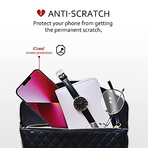 iCarez HD Anti Glare Matte Screen Protector for iPhone 17e / iPhone 16e / iPhone 14 / iPhone 13 /iPhone 13 Pro 6.1-Inches [3 Pack] (Case Friendly) Premium No Bubble Easy to Apply with Hinge Installation
